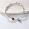 Pulsera de plata rota para niñas, plata de ley 925, marca Ping An, diseño de nicho, ideal para novias, estudiantes, San Valentín, venta al por mayor.