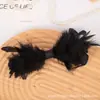 Super Hada Ambiente Suave Gran Flor de Pluma Tocado Accesorios DIY Hecho a Mano Versátil Bolsa Pinza Accesorios para Ropa