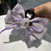 Pasador de Tela Parche con Lazo para el Cabello de Mujer Malla de Encaje Dongdaemun Estilo Dulce para la Parte Trasera de la Cabeza Pinza de Agarre de 13 CM Tocado en Vivo