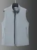 Chaleco de Verano Delgado con Cuello Alto para Hombre Tallas Grandes de Seda Helada Protección Solar Sin Mangas para Personas con Sobrepeso Ropa Exterior Casual de Negocios