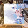 Gatito Lindo con Bufanda Pintura al Óleo Digital para Colorear DIY Interactivo Padre-Hijo Amigable para Principiantes Pintura Decorativa Acrílica