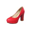 Comercio exterior suministra tacones altos de trabajo de tacón grueso para mujer, tallas grandes 40-46