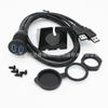 Cable USB doble impermeable para salpicadero de coche, barco, motocicleta, cable USB impermeable para coche, cable USB de 1 m, fabricante