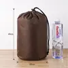 Bolsa de Nylon a Cuadros con Cordón Bolsa Cilíndrica con Cordón Bolsa de Almacenamiento para Chaqueta de Plumas Bolsa con Cordón Bolsa Organizadora de Viaje Bolsa de Empaque