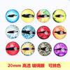 Cuentas de Ojo de Cristal Transparente Alto de 20 mm Gema de Tiempo Ojo DIY Accesorios para Collar Carcasa de Teléfono