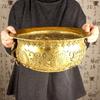 Calibre 34cm Latón Puro Gran Cornucopia Metal Accesorios para el Hogar Quema de Incienso y Adoración a Buda Artesanías