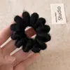 Outono e Inverno Pelúcia de Alta Qualidade Cordão de Telefone Faixa de Cabelo Feminina Bola Faixa para Couro Cabeludo Faixa Elástica Alta Faixa de Cabelo com Cordão de Telefone Acessórios para Cabelo