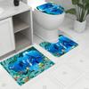 Alfombra de Piso de Baño Alfombra Alfombra de Pie Baño Baño Alfombra en Forma de U Cruz-absorbente Antideslizante Entorno Hogareño Amazon Juego de Tres Piezas