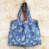 Bolsa de compras ecológica grande Nezha plegable portátil para comestibles fuerte y duradera moda de dibujos animados gran capacidad