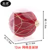 Bolas de Navidad de Malla Afelpada Transfronterizas de 12 cm/15 cm Decoraciones Rojas para Colgar en Árbol de Navidad Decoraciones de Techo para Decoración de Centro Comercial