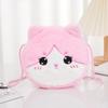 Bolso bandolera de hombro para niña con diseño de gato de peluche de colores, personalizado, de gran capacidad y con diseño creativo.