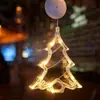 Luz de Natal LED Nova com Ventosa Transfronteiriça Luz de Rena Sino Cordão de Luz para Decoração de Janela de Festa de Quarto de Natal