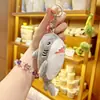 Llavero de Peluche Original de Dibujos Animados Vida Marina Tiburón Pequeño Colgante Exquisito para Mochila de Pareja Niño y Niña Regalo
