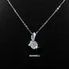 Colar de Diamante Mosan de 1 Quilate Mais Vendido Transfronteiriço Corrente de Clavícula em Prata Esterlina 925 com Toque Premium Presente de Aniversário para Namorada