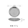 Plato poco profundo de acero inoxidable con bordes engrosados de estilo coreano, bandeja de fondo plano para barbacoa, plato de fruta, venta al por mayor