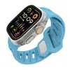 Adecuado para Apple Watch Ultra9876543210 Generación Se Correa Deportiva de Silicona Transpirable con Agujero Oblicuo Nuevo Estilo