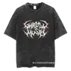 Transfronterizo Aliexpress Transfronterizo Aliexpress Código Europeo Retro Algodón Lavado Viejo Manga Corta Hombres y Mujeres Calle Harajuku Rap