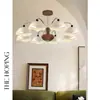 Luminária Pendente para Sala de Estar Estilo Wabi-Sabi Casca de Ovo Vintage, Sensação de Luxo Retro Americano, Novo Modelo 2026, Iluminação para Quarto Principal Estilo Francês