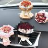 Mini Rosa Carro Flores Secas Pequeno Buquê Saída de Ar do Carro Pingente Decoração de Aromaterapia Presente de Acompanhamento Presente de Dia dos Namorados