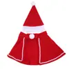 Decoração de Natal para Comércio Exterior Roupas para Animais de Estimação Cachorro Pequeno Cachorro Teddy Roupa para Cachorro Capa Chapéu Capa de Natal Bichon Frisé