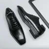 Zapatos de Cuero para Hombre de Nuevo Estilo Transfronterizos, Zapatos Formales de Negocios Casuales a la Moda, Zapatos Planos de Cuero Retro de Talla Grande de Comercio Exterior para Hombre