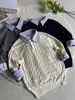 Camisa Falsa de Duas Peças Tricô Torcido Spliced Polo Suéter Masculino Outono Cleanfit Casual de Alta Qualidade