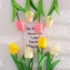 Tulipas Simuladas Personalizadas Atacado Mini Flores Artificiais de PU Cachos Fornecimento Especial Transfronteiriço para Decoração de Casa Casamento Fotografia Paisagismo Adereços