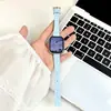 CorreaMantianxing Correa Adecuada para Correa de Reloj Apple S12 S10987Se, Pulsera Versátil de Lujo Ligero para Mujer