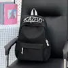 Mochila Casual Simple Nueva de Verano 2026 para Estudiantes, Alto Valor Estético, Gran Capacidad, Bolso Escolar Bordado con Letras