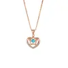 Colar Coração Batendo da Amada Feminino Nicho Original Estrela Guardiã Corrente da Clavícula Moda Inteligente Conjunto em Formato de Coração de Amor Corrente