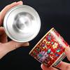 Taza de té de plata xyt, taza maestra de plata esterlina 999, taza de degustación de té individual, taza de té de kung fu, tazón de té, caja de regalo para el hogar de color esmaltado