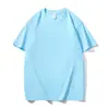 Camiseta da Planície de Hebei 230g Algodão Puro Ombro Normal Manga Curta Camiseta Masculina Gola Redonda Cor Sólida Marca Tendência Camiseta Cultural com Estampa Gráfica Manga Curta