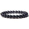Amazon etsy explosões transfronteiriças 8mm contas de pedra ágata listrada natural pulseira feminina feita à mão pulseira elástica