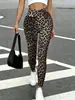 Suministro exclusivo transfronterizo: Pantalones de fitness estilo europeo y americano con estampado de leopardo, cintura cruzada, adelgazantes y de alta elasticidad, leggings largos, disponibles para dropshipping