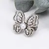 Botón de Mariposa para Ceñir la Cintura con Perlas de Pedrería, Botón Desmontable sin Costura para Ceñir la Cintura de Jeans, Herramienta para Reducir la Cintura