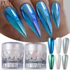 Arte de Uñas Nuevo Transfronterizo Polvo de Luna Botella de Loto Diseño de Polvo Antiderrames Aurora Azul Verde Perla Polvo de Luna Al por Mayor
