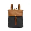 Mochila de Lona Retro para Mujer Japonesa Coreana Mochila de Lona Casual Versátil para Estudiante Mochila de Lona Simple con Retazos Bolsa para Viajar al Trabajo