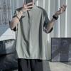 Camisa Branca Verão Masculino Estilo Japonês Conjunto Coleira Pullover Moda Folgada Casual Estilo Coreano Camisa Manga Curta Moda Masculina Marca Hong Kong Estilo