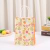 Sacola de papel Kraft estampada com plantas sacola de embalagem de flores coloridas estilo ins sacola de presente simples sacola de embalagem pequena e fresca