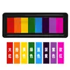 Tinta de 8 Colores Almohadilla de Tinta Tira de Gradiente de Color Arcoíris Sello Pintura de Dedos para Colorear Infantil Pintura Ecológica Bebé Bricolaje