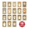 Compra Directa Transfronteriza de 18 Tarjetas de Animales de Dibujos Animados Pintadas a Mano con Mensajes Diarios de Energía Positiva, Tarjetas de Regalo Decorativas para Lonchera