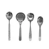 Acero Inoxidable de Grado Alimenticio 304 Nueva Cuchara con Patrón de Piedra Cuchara de Alto Nivel con Fondo Plano Cuchara de Sopa para el Hogar Cuchara de Comedor Cuchara Redonda