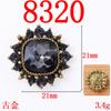 Moda Retro Pequeño Aroma DIY Prendas Exteriores de Punto para Mujer Accesorios de Aleación con Placa de Flor de Perla y Pedrería Listos para Suministro Directo