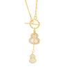 Collar de Calabaza de Plata de Ley S925 para Mujer Moda Nacional Hebilla OT Cadena de Lana Fritillaria Sentido de Alta Gama Nuevo Estilo Chino Celebridad de Internet Elegante
