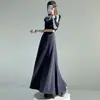 Falda de mujer de otoño e invierno nueva, de cintura alta, con dobladillo amplio, versátil, casual, holgada, de longitud media
