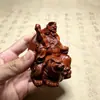 Madera de azufaifo alcanzada por un rayo pequeño adorno Dios Marcial Zhao Gongming nombre de pila colgante tridimensional de tallado fino artículo de juego cultural tallado en madera ensartado para envío