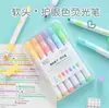 Bolígrafos Fluorescentes Lindos, Bolígrafos de Colores Lindos de Dibujos Animados para Diario, Bolígrafos Marcadores para Estudiantes, Bolígrafos Marcadores Amigables con la Vista, Set de Caja de Patitas de Gato