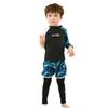 Traje de baño de manga larga para niños Corea del Sur dividido de tres piezas pantalones protección solar secado rápido niñas niños niños medianos y grandes traje de buceo