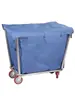 Carrito de ropa de hotel, bolsa de lino, carrito de servicio a la habitación, carrito de limpieza, carrito de reciclaje de lona, cubierta antipolvo, bolsa de lino