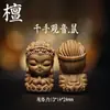 Tallado de Sándalo Indio de las Ocho Deidades Guardianas, Pulsera de Cuentas Budistas DIY, Cuentas Espaciadoras para Colgantes, Joyería
